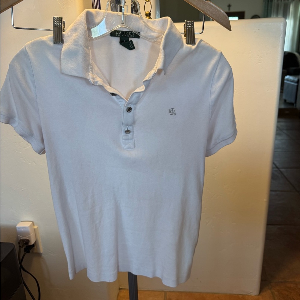 Women’s Ralph Lauren White Cotton Polo Shirt